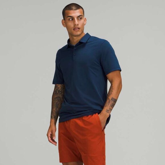 Lululemon Men's Evolution Short Sleeve Polo Shirt - Nautical Navy - Picture 1 of 12